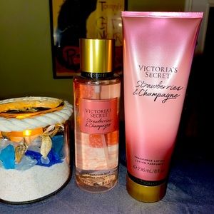 Victoria's Secret Strawberries & Champagne Lotion + Mist 8 oz